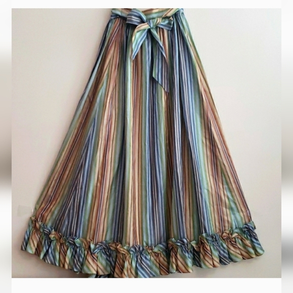 Dresses & Skirts - Striped Satin Maxi Skirt